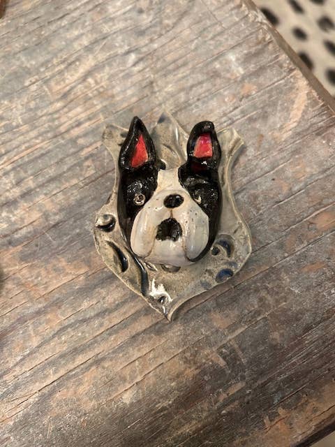 Boston Terrier on a Plaque