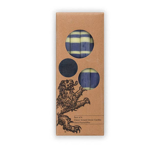 British Colour Standard Dinner Candles - Midnight and Jasmine