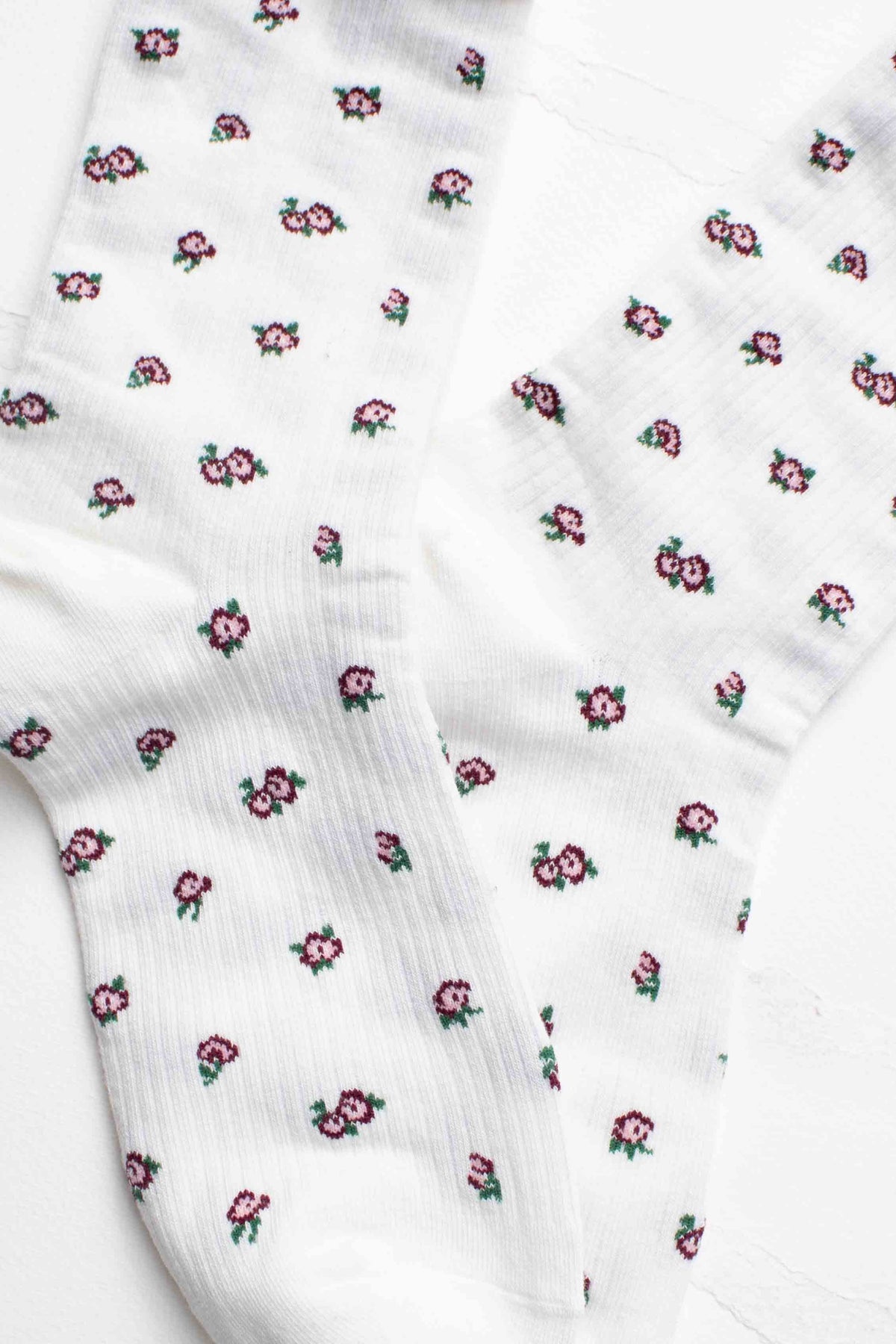 Mini Floral Cotton Crew Socks