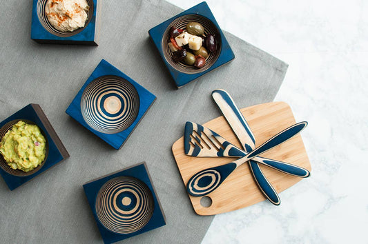 Blue Pakka Square Stacking Pinch Bowl