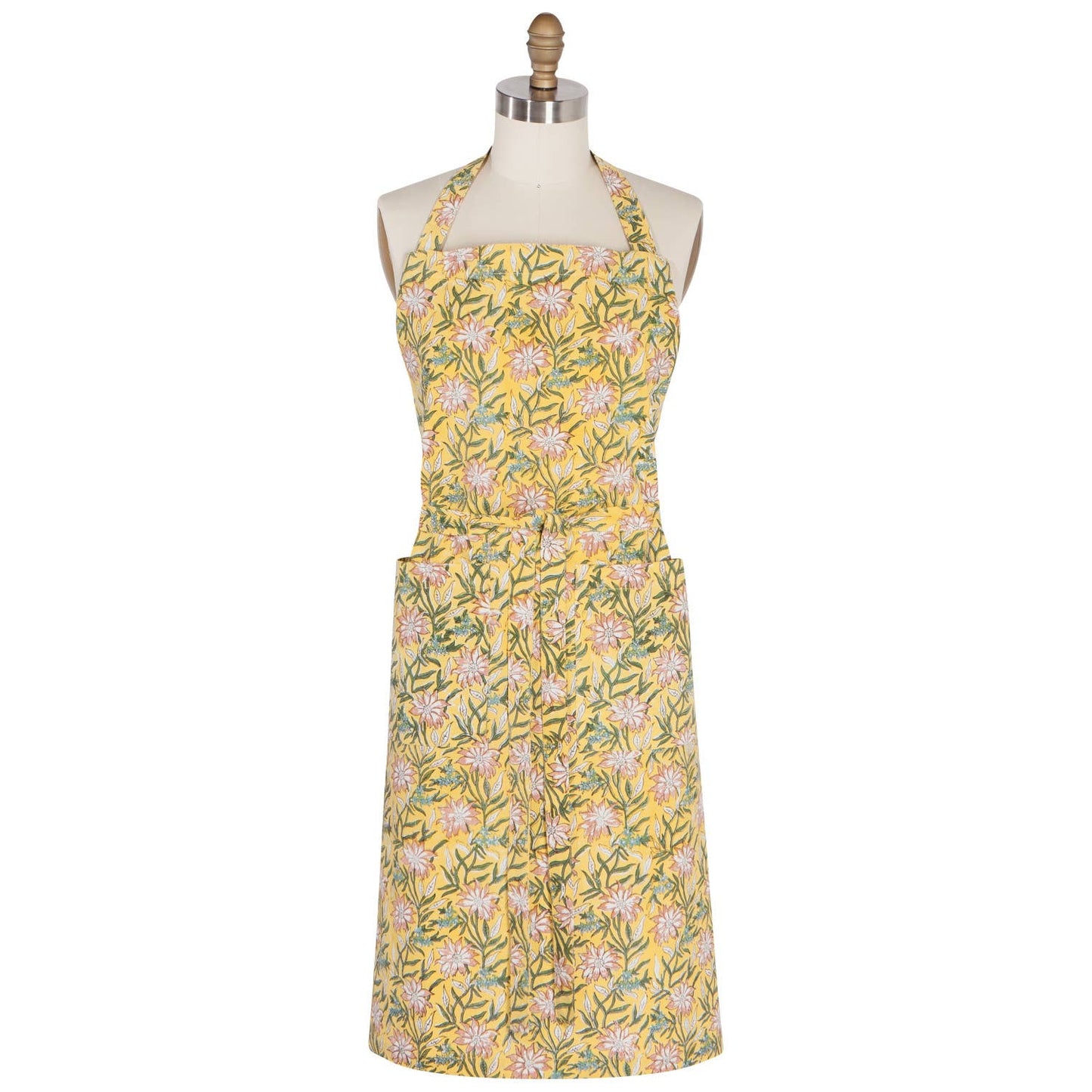 Heirloom Clematis Block Print Apron