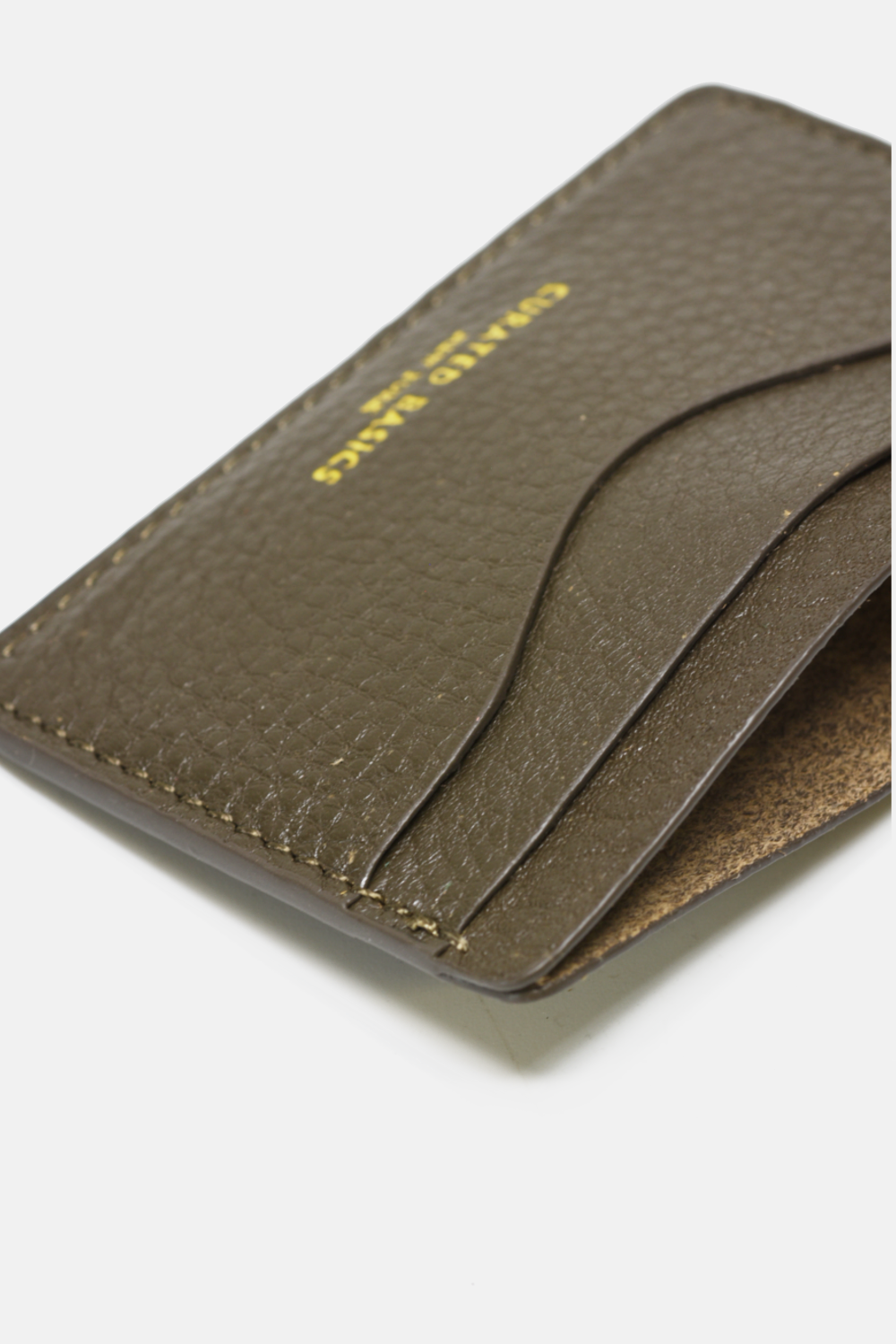 Classic Leather Cardholder: Grey