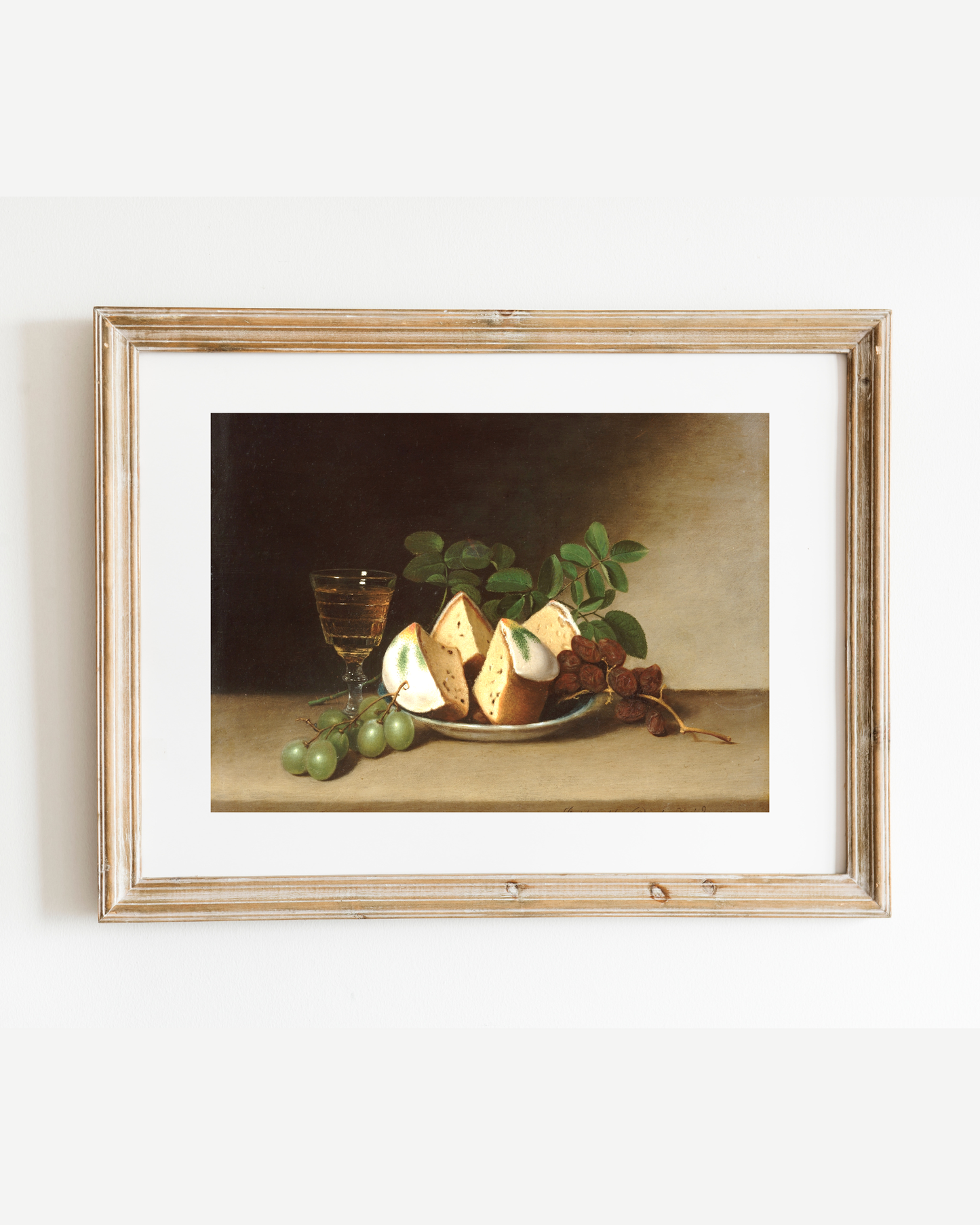 Still Life with Cake Antique Art Print