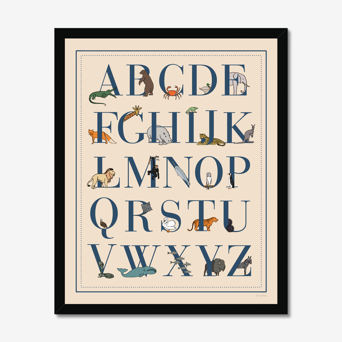 Animal Alphabet Fine Art Print