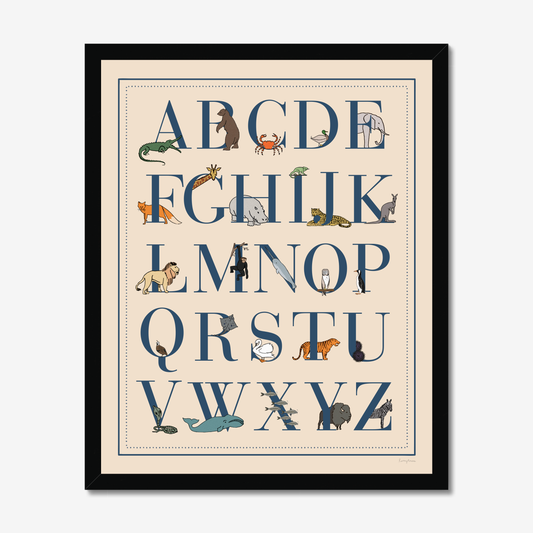 Animal Alphabet Fine Art Print
