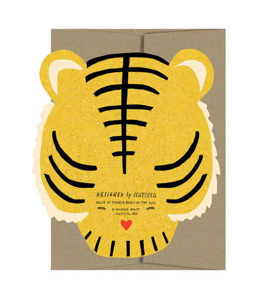 Tiger Die Cut Card - Wild Bunch Collection