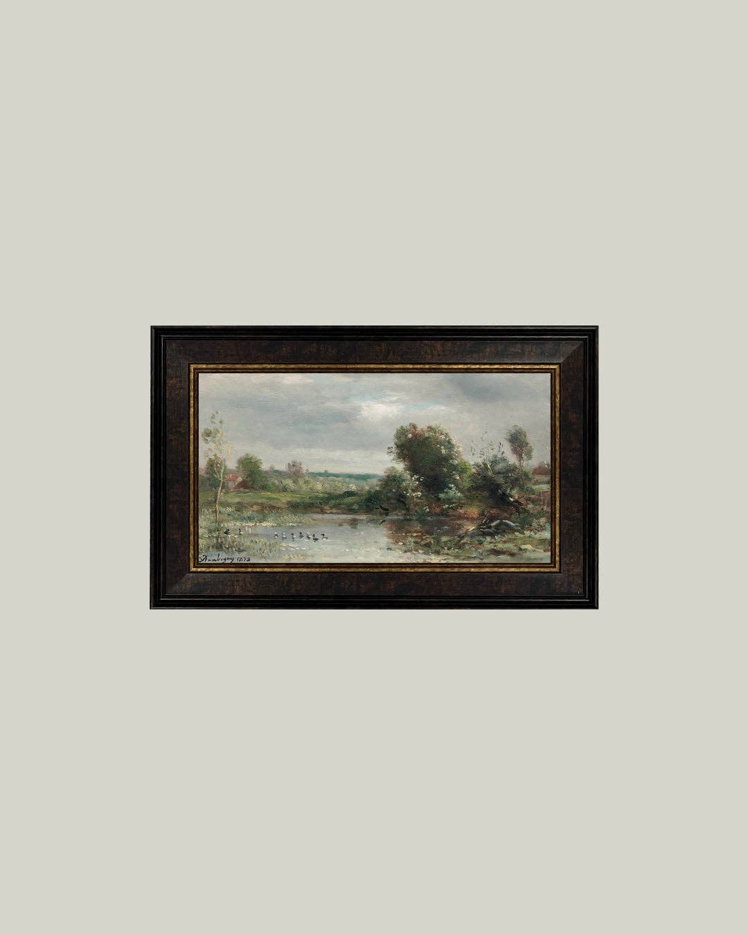 Ducklings on a Lake: 14x9