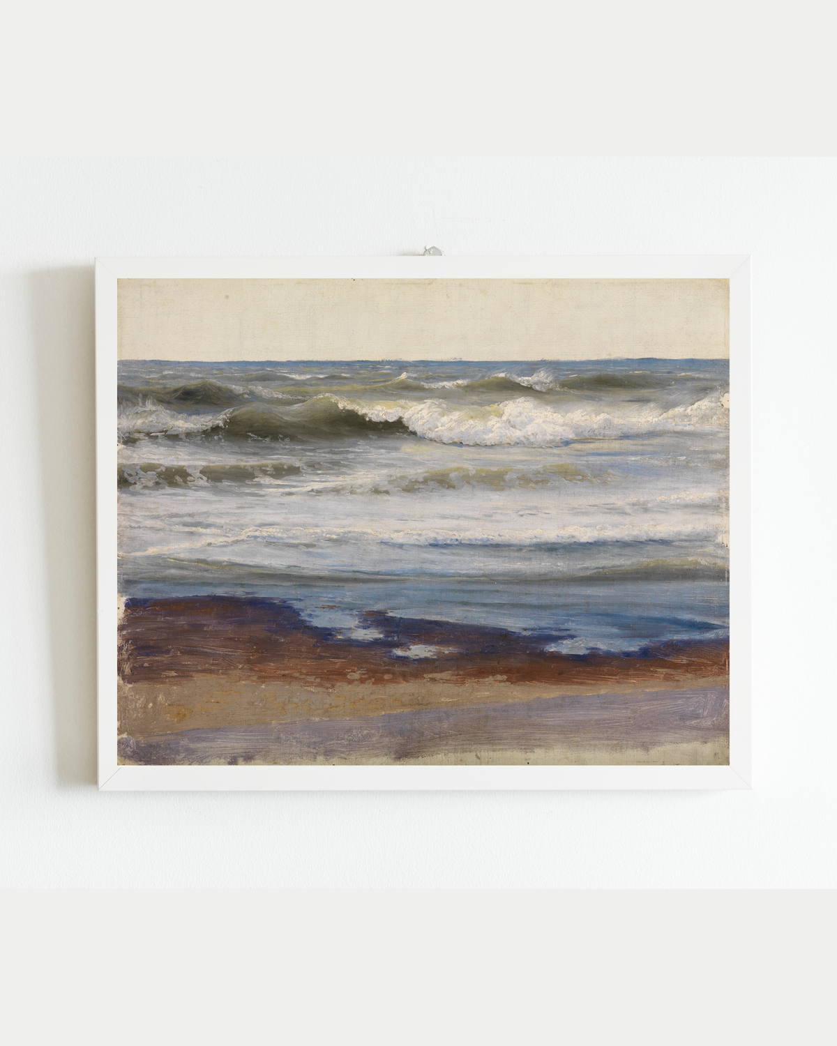 Breaking Waves on the Normandy Coast Art Print