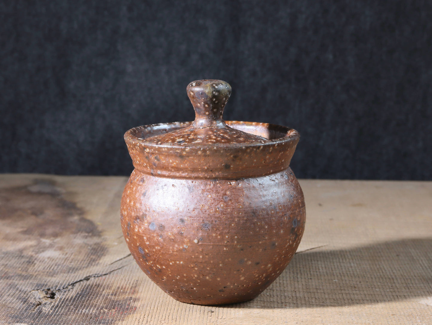 Soda Fired Jar round Seconds! Small superficial cracks