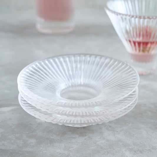 Pressed Clear Glass Small Plate