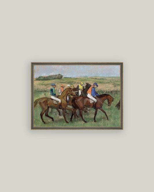 The Races Framed Antique Art