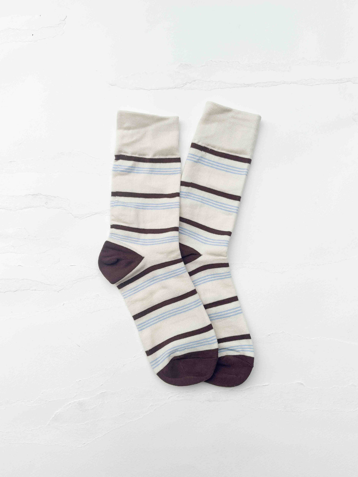 Vintage Stripe Cotton Blend Crew Socks