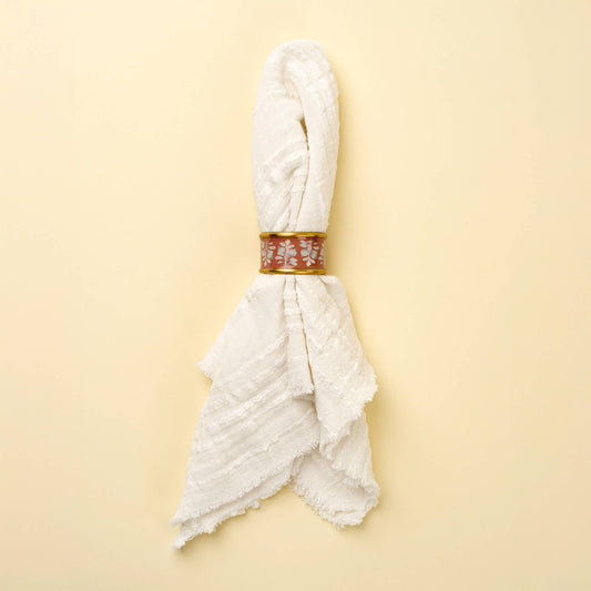 Arbor Enameled Napkin Ring, Rose