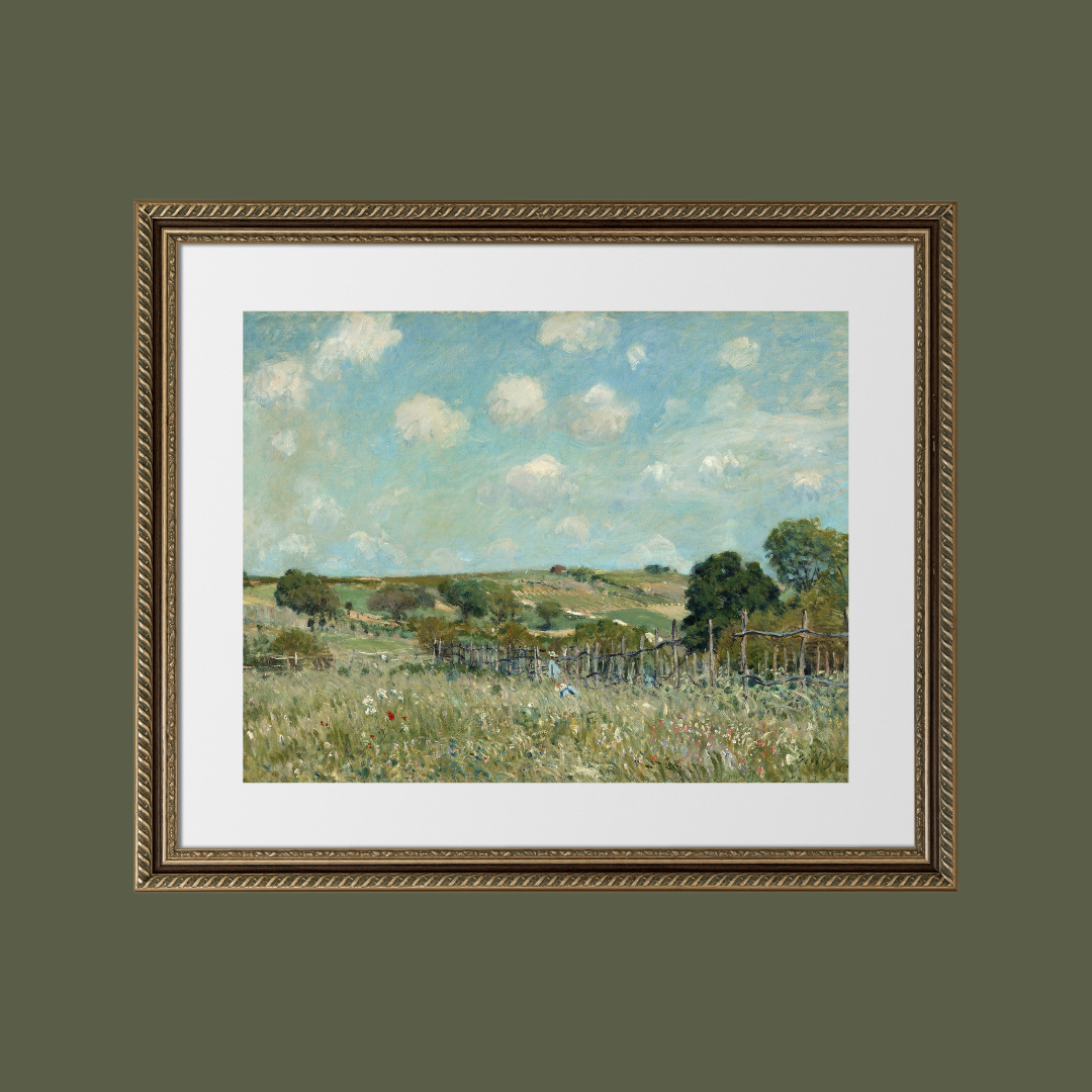 Antique Meadow Landscape Print