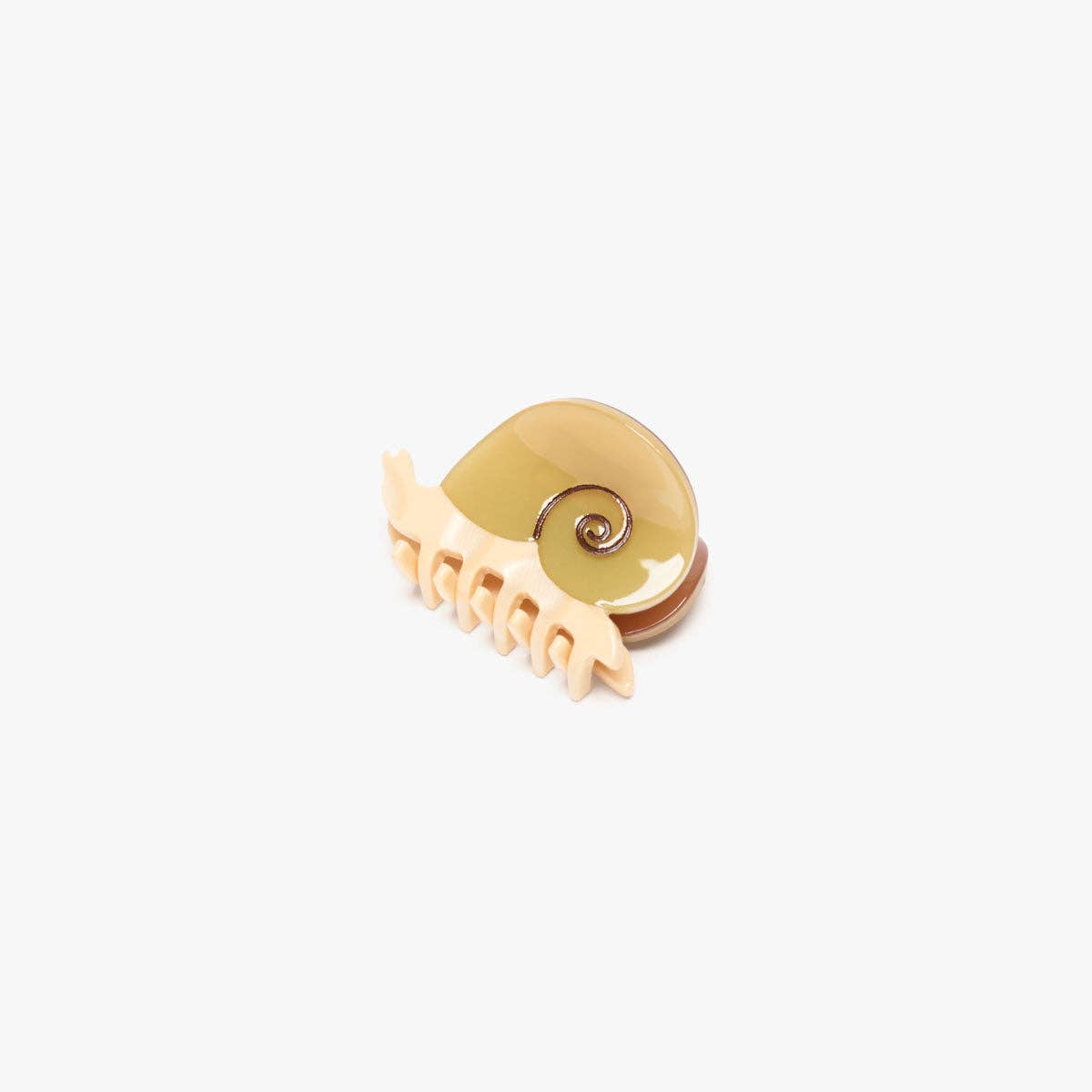 Mini Snail Hair Claw Clip Accessory in Sand Acetate