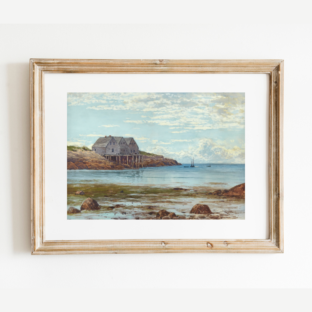 Coastal View Antique Art Print