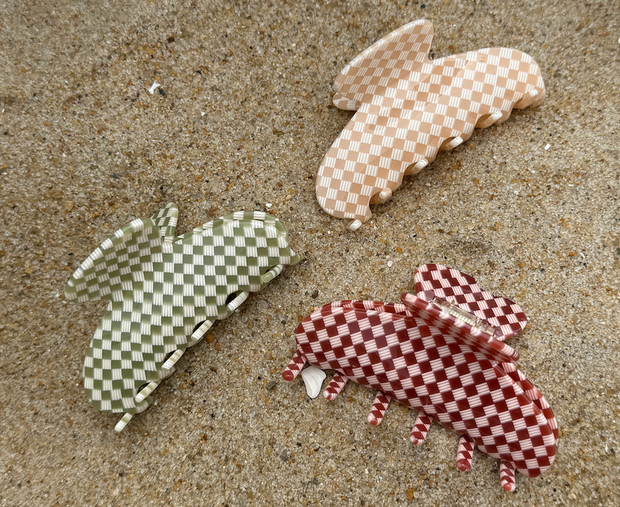 Pink Checker Everyday Hair Claw