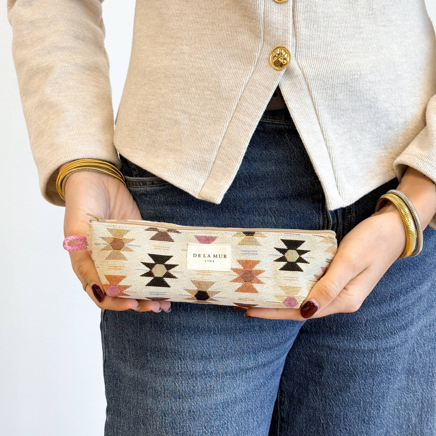 Pencil Case in Spring Geo
