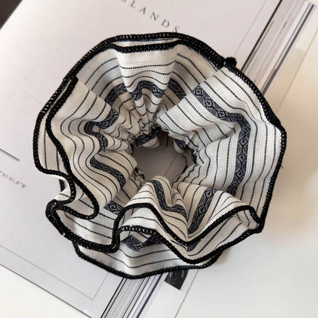 Vintage Striped Scrunchie