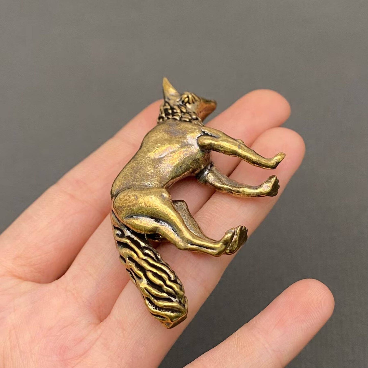 Brass Fox  Crafts Desktop Ornaments Decoration