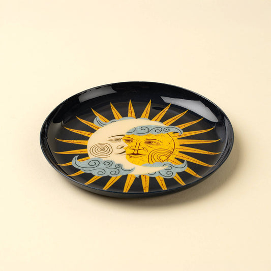 Sun and Moon Decorative Enameled Tray