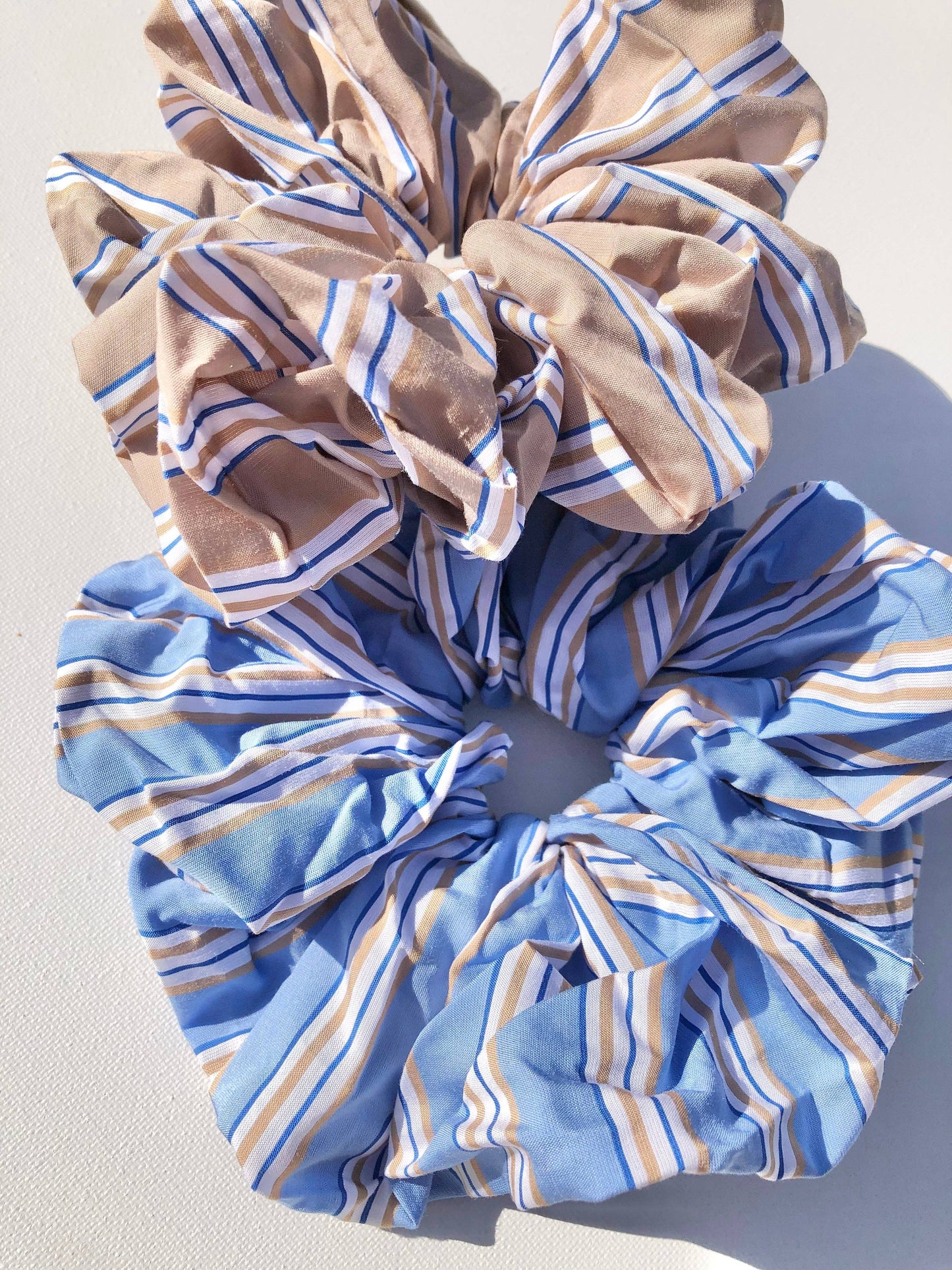 SMART STRIPE SCRUNCHIES: Peach / 19cm