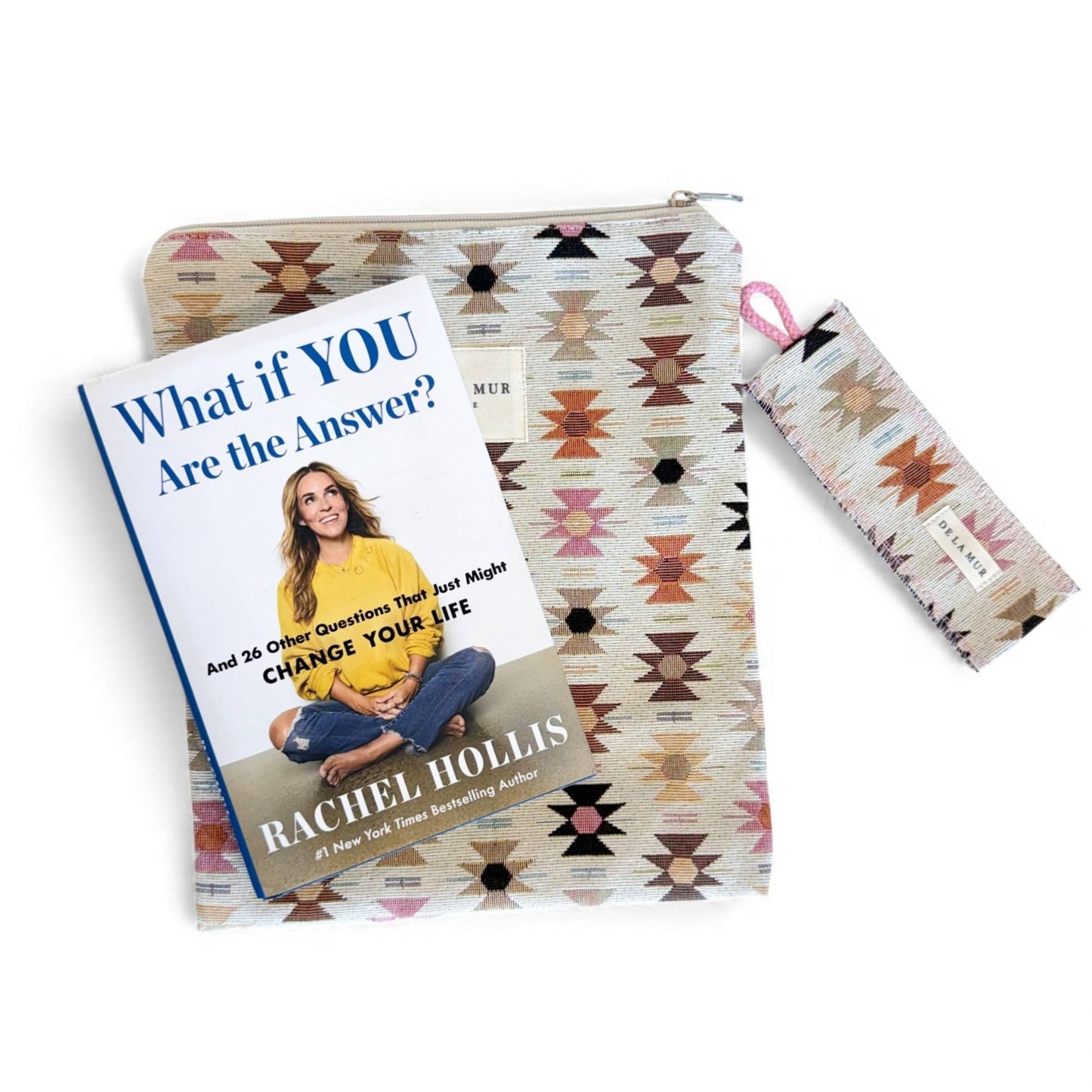 Book Cover With Matching Bookmark in Spring Geo