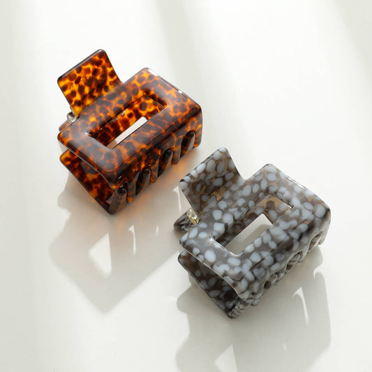 Simone Mini Vintage Stone | Classic Mini Square Claw Clip