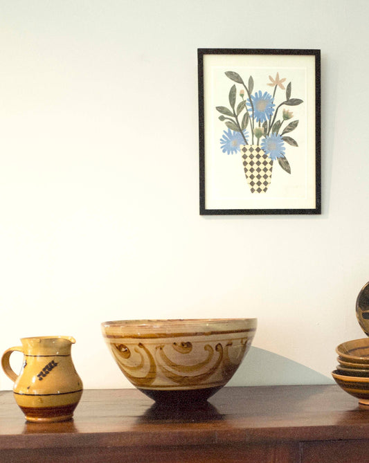 Chequer Vase Print (A4) (Wholesale pack of 3)