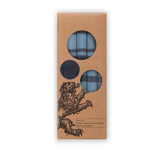 British Colour Standard Dinner Candles - Pompadour & Indigo