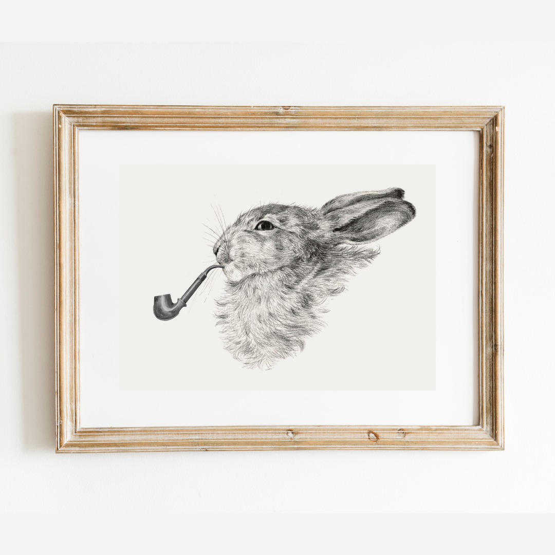 Mr. Gentleman Rabbit Antique Art Print