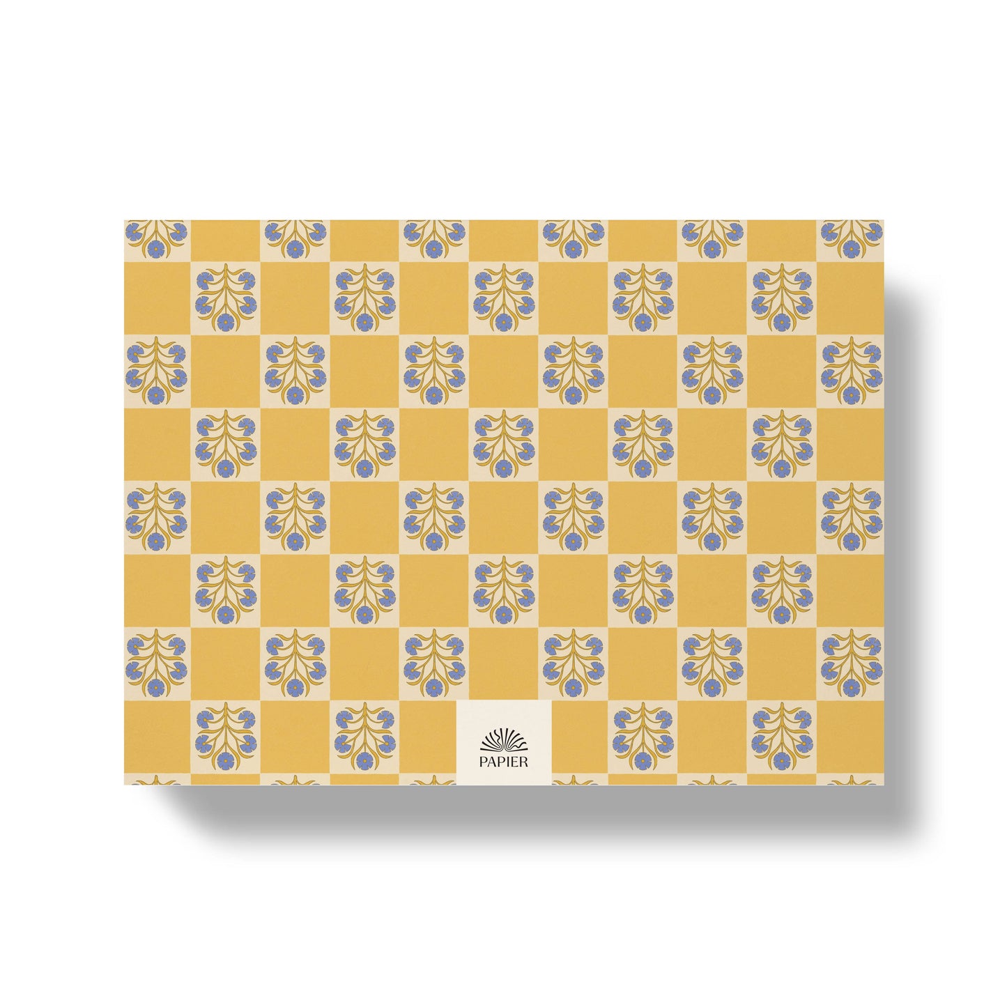 Floral Checkerboard Undated Weekly Desk Planner