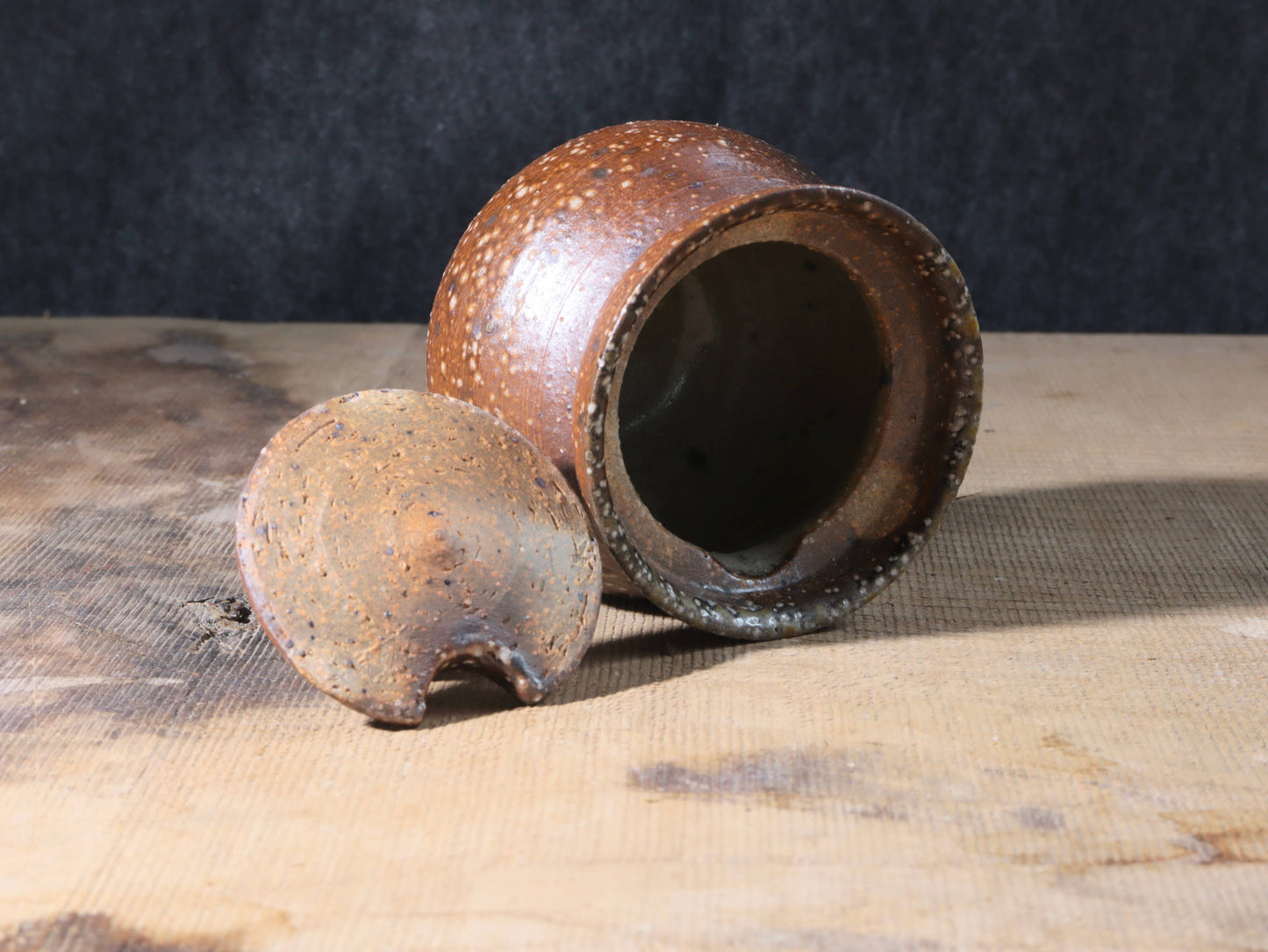 Soda Fired Jar round Seconds! Small superficial cracks