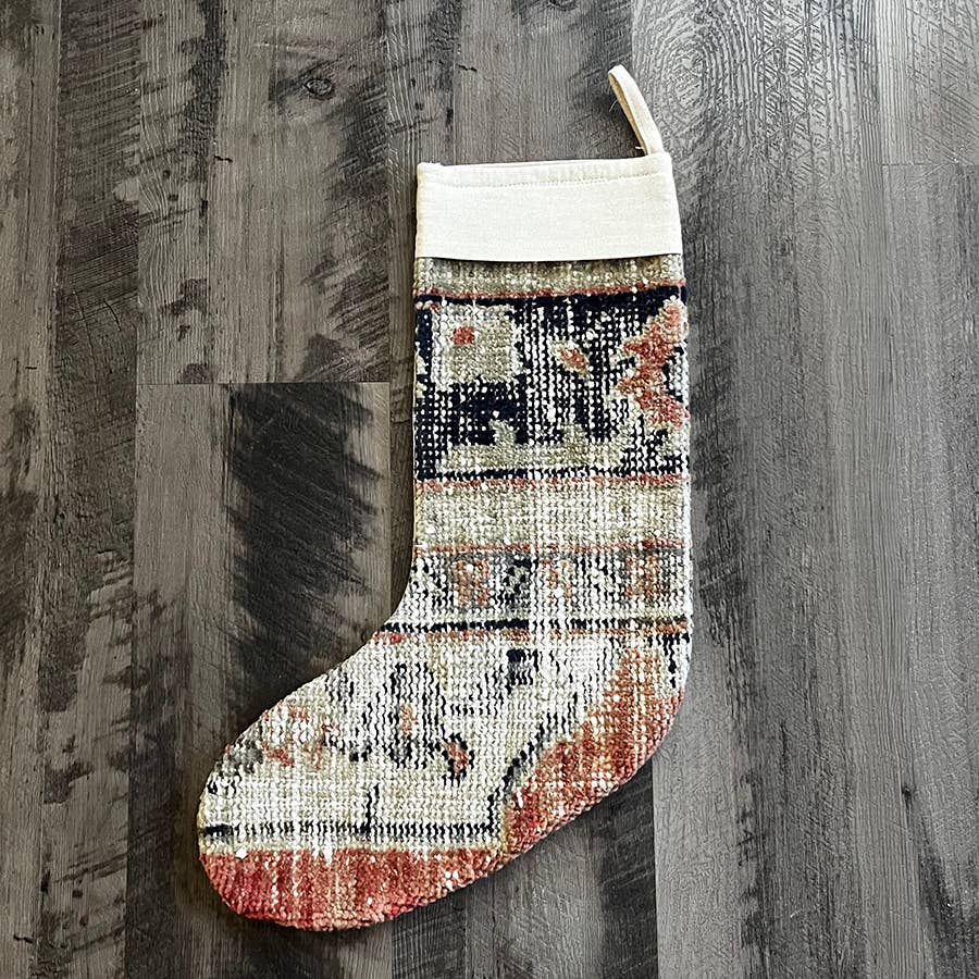 Vintage Rug Holiday/Christmas Stocking No. 127