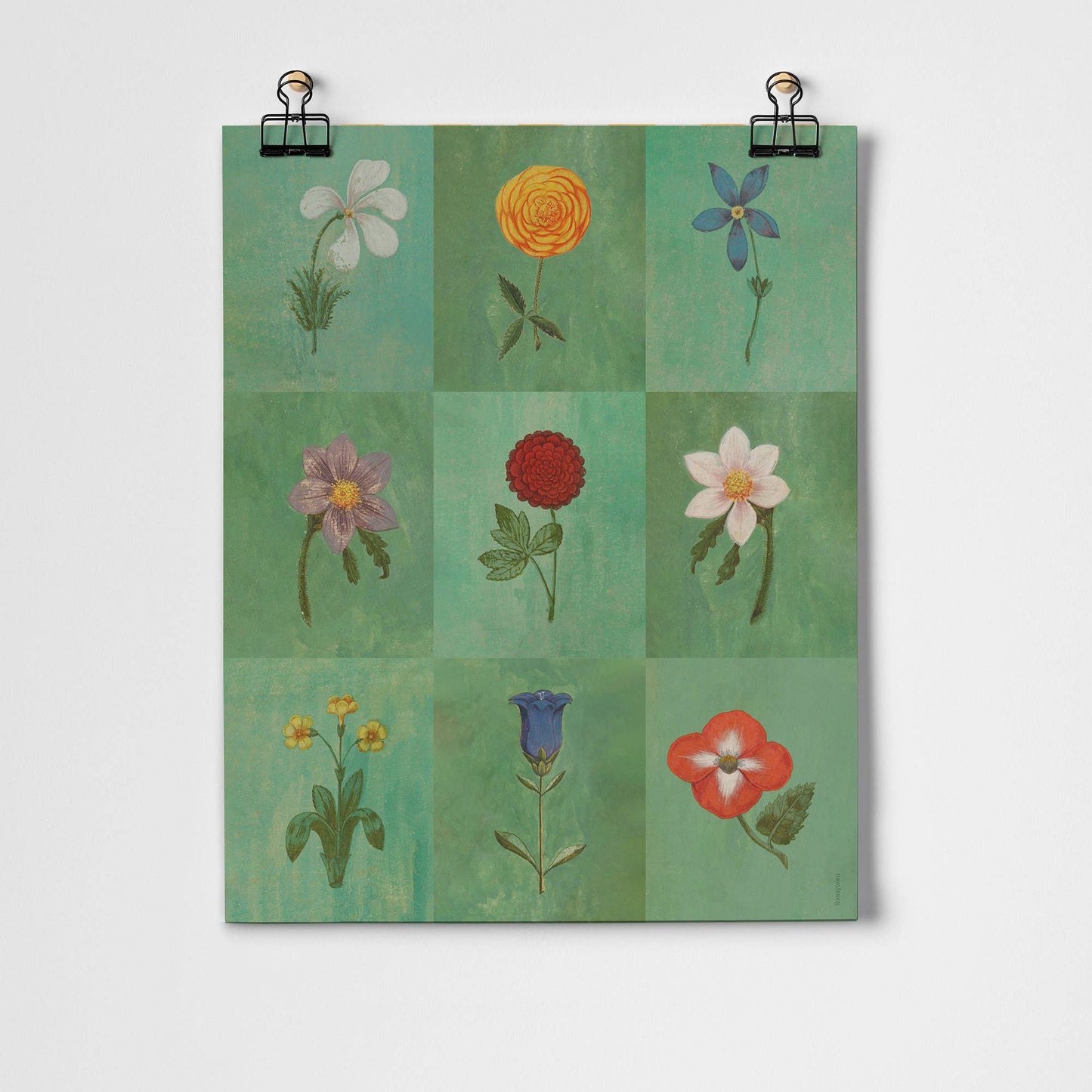 Green Festival of Flowers Fine Art Print