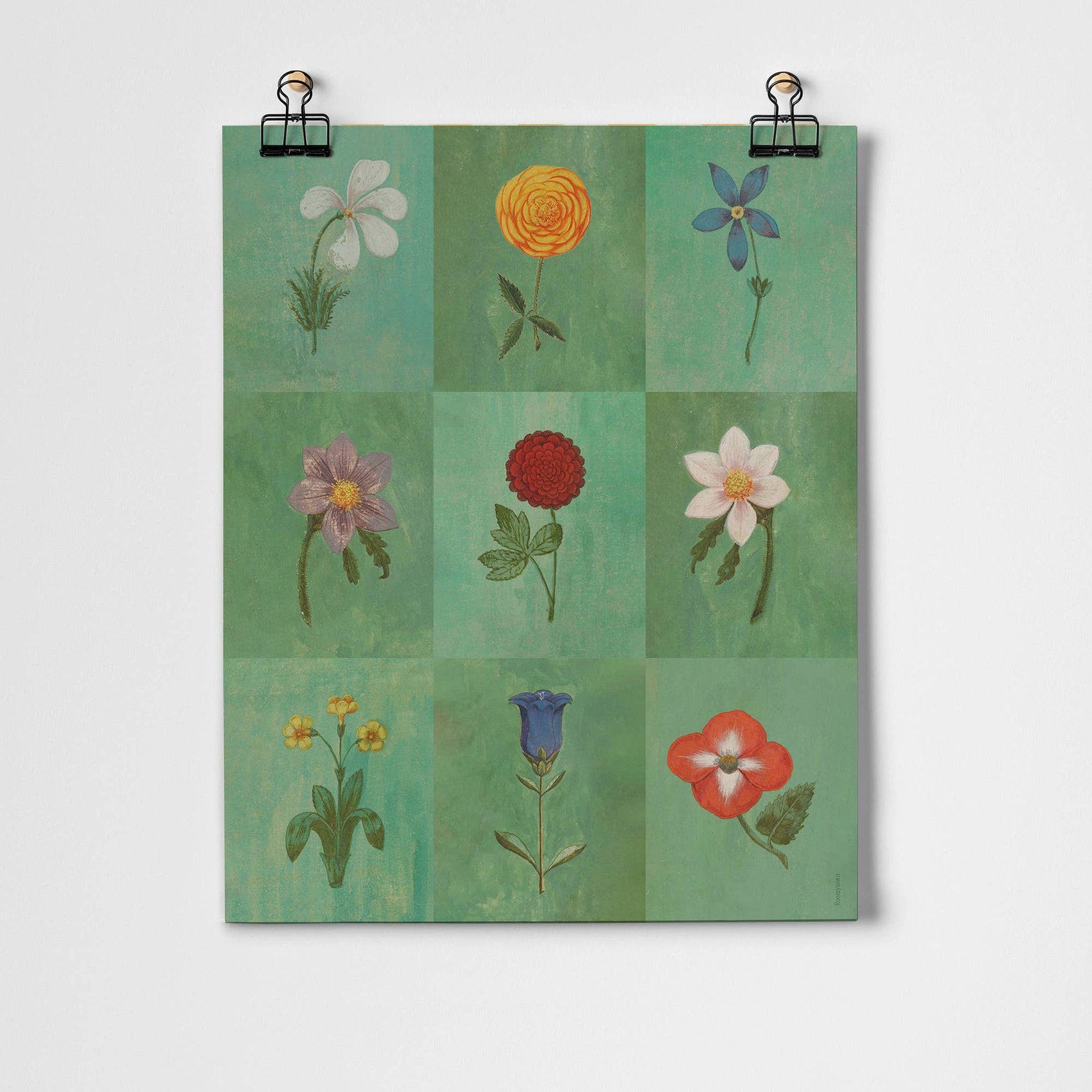 Green Festival of Flowers Fine Art Print