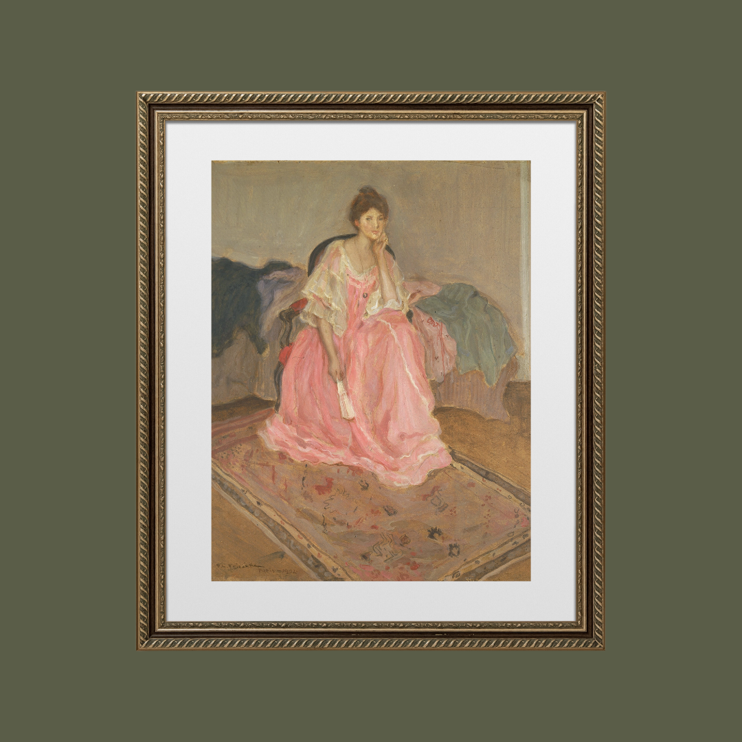 Lady in Pink Art Print