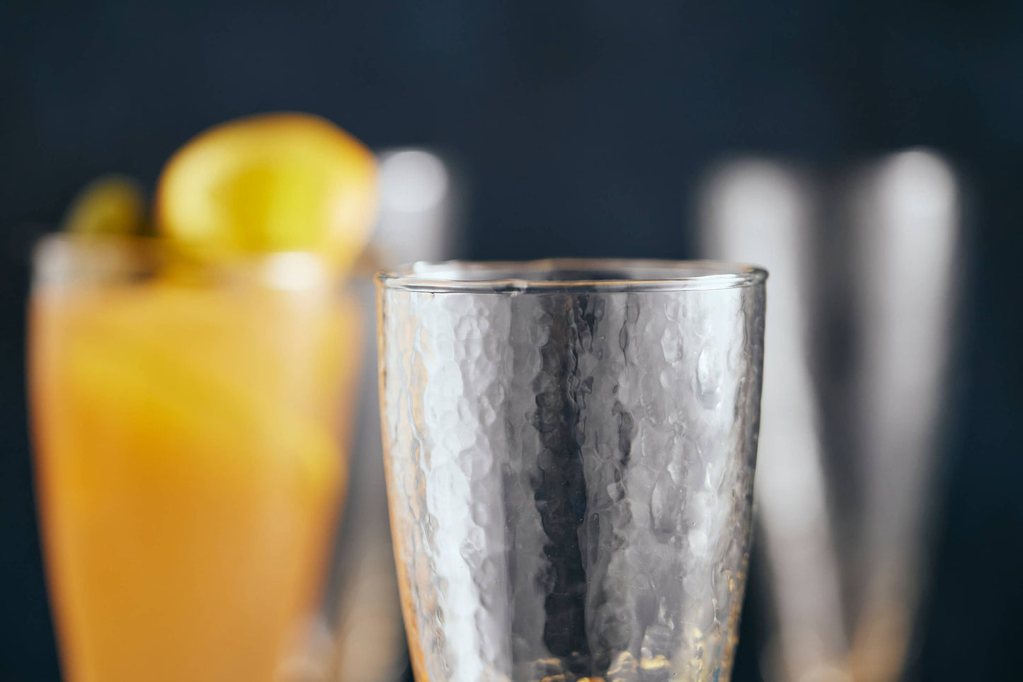 Pebbled Footed Tulip Glass - Set of 4