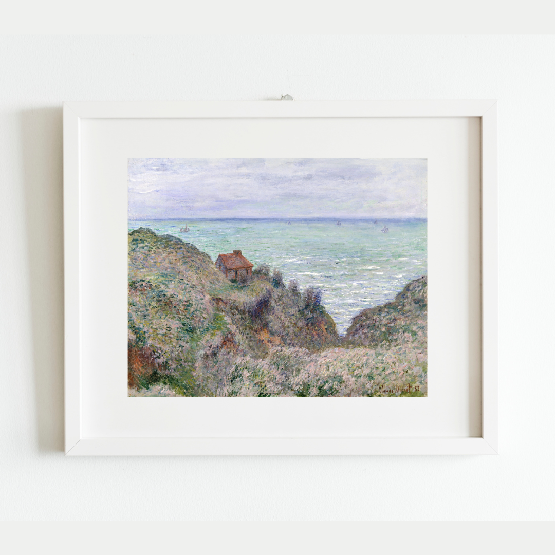 Cabin at the Sea Antique Art Print