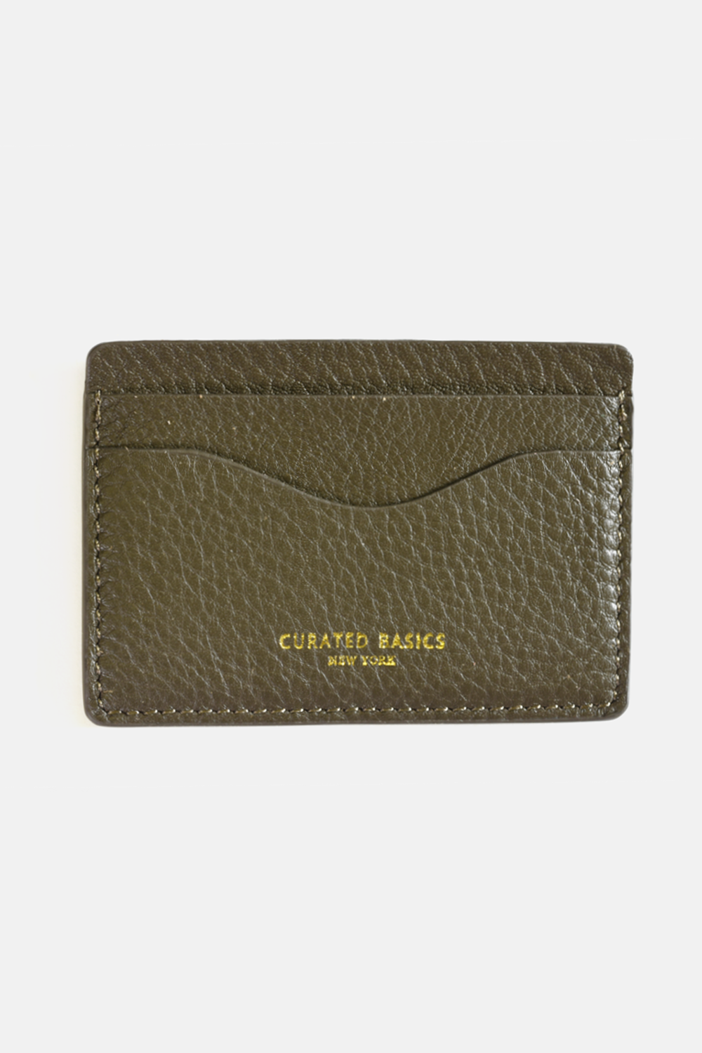 Classic Leather Cardholder: Grey