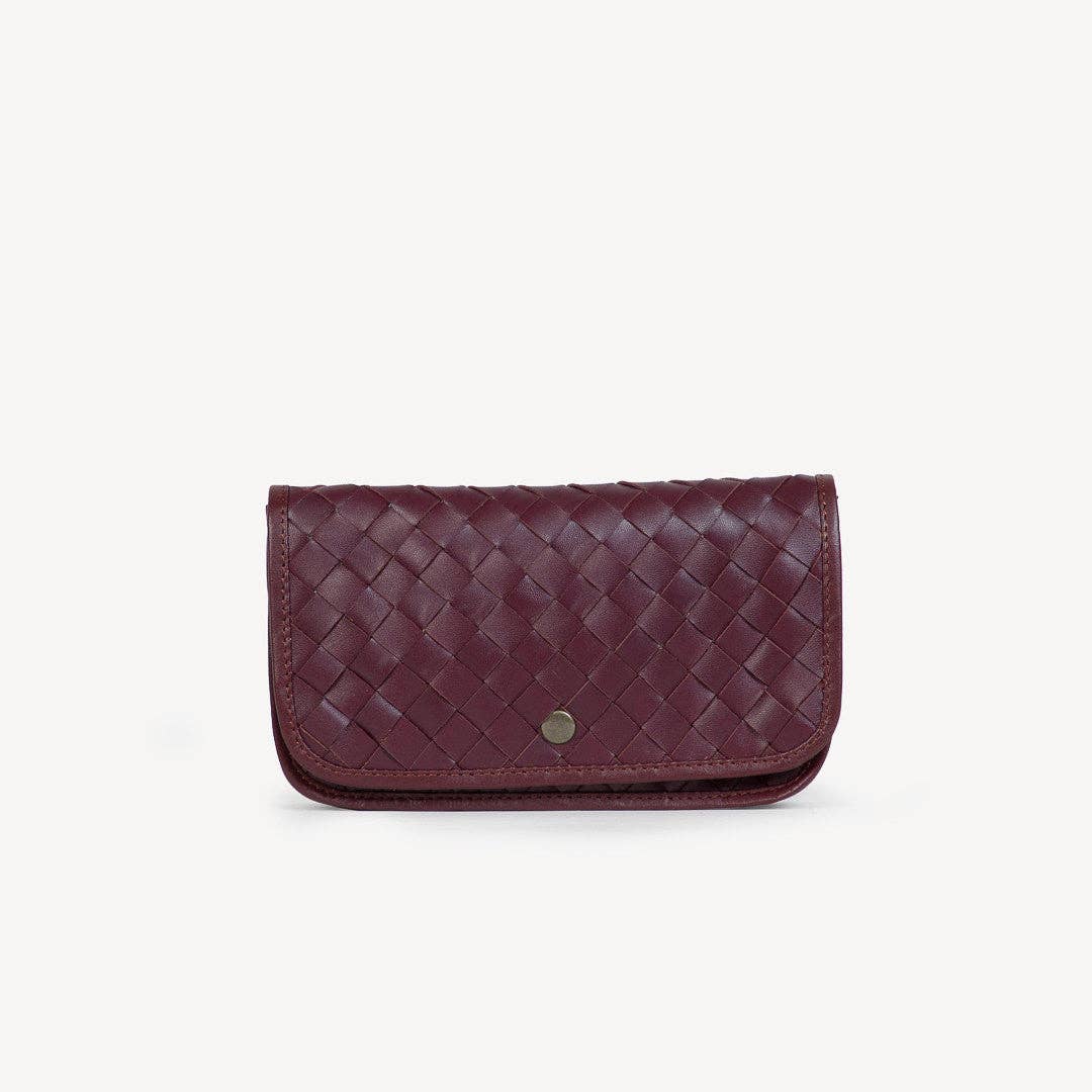 Woven Belt Bag - Plum