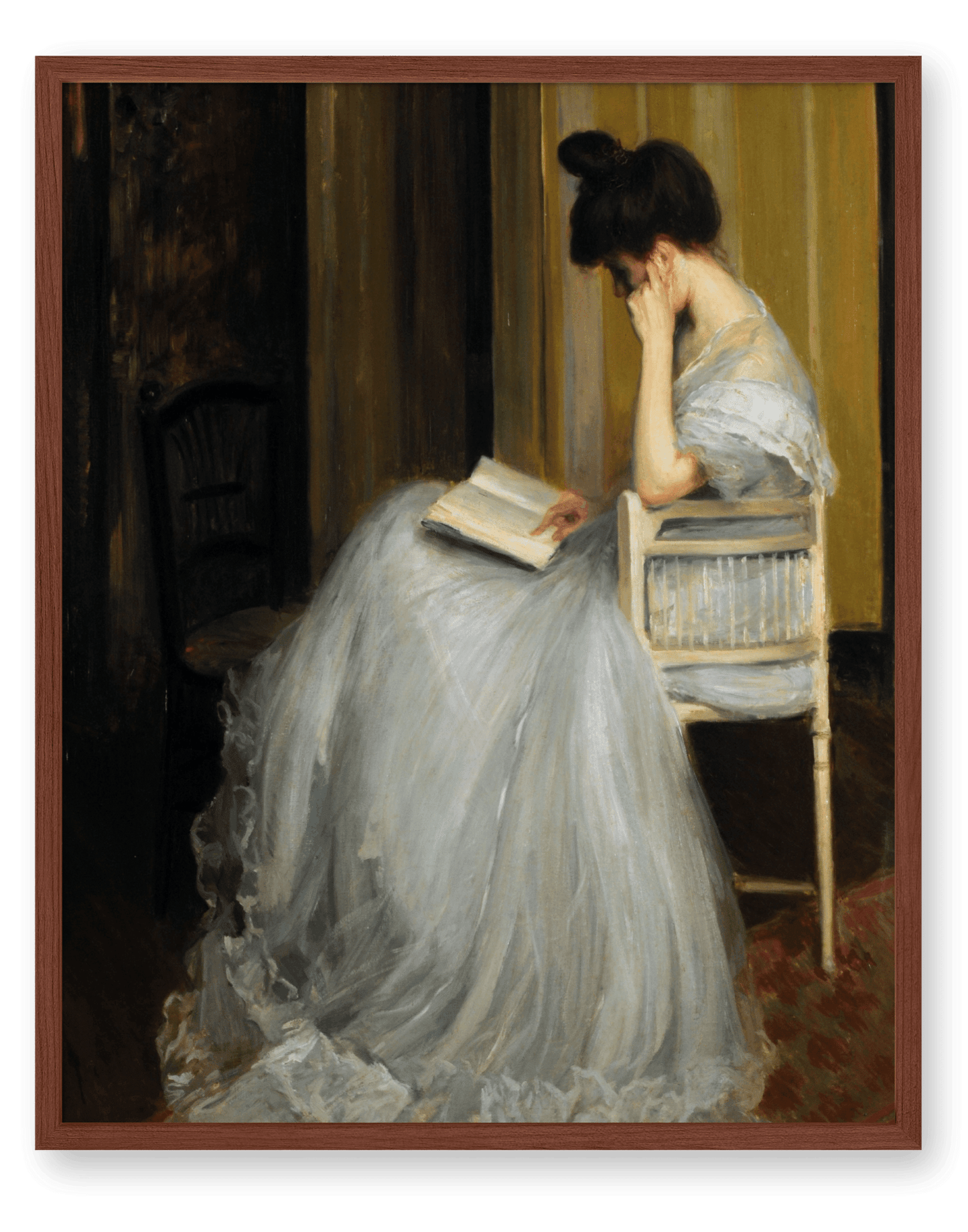 Vintage Portrait Woman Reading: 5x7 inch