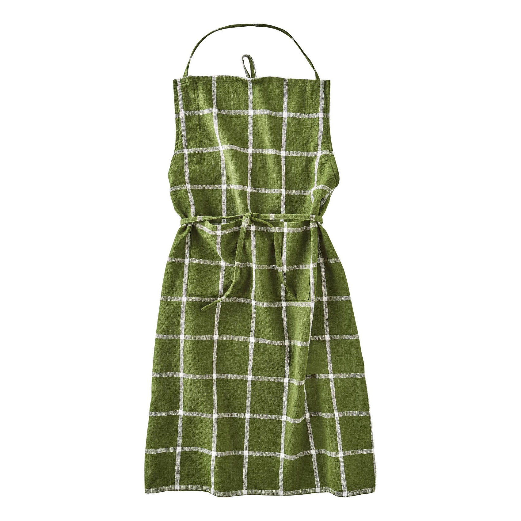 Tag Classic Check Slub Apron - Foliage