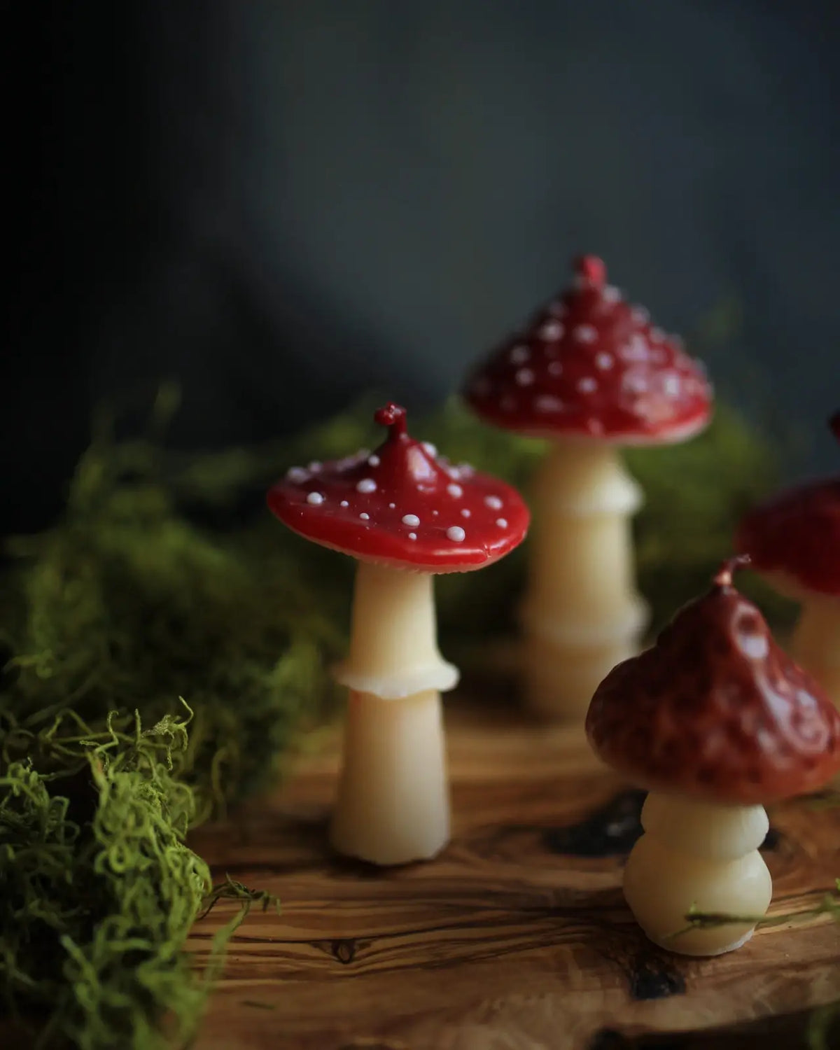Small Beeswax Mushroom Candle