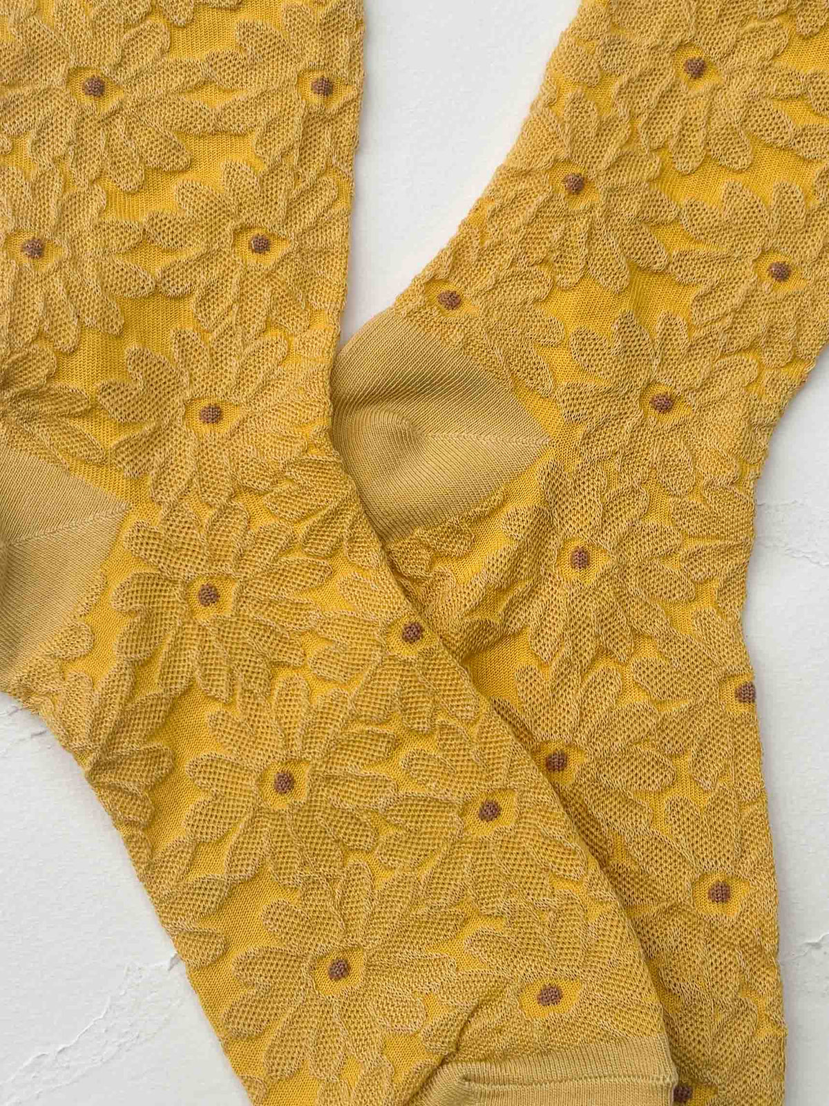 Floral Lace Cotton Blend Crew Socks