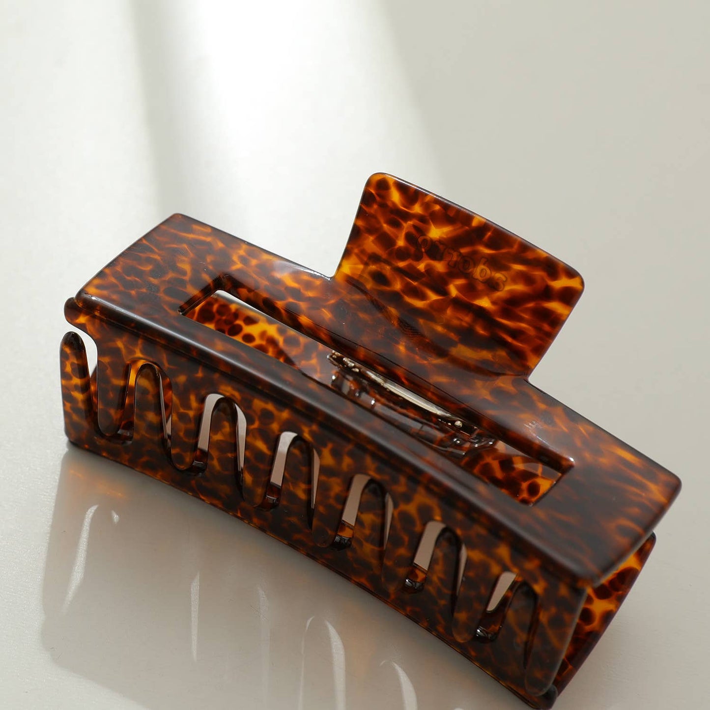 Luna Medium Vintage Stone | Classic Med Rectangle Claw Clip