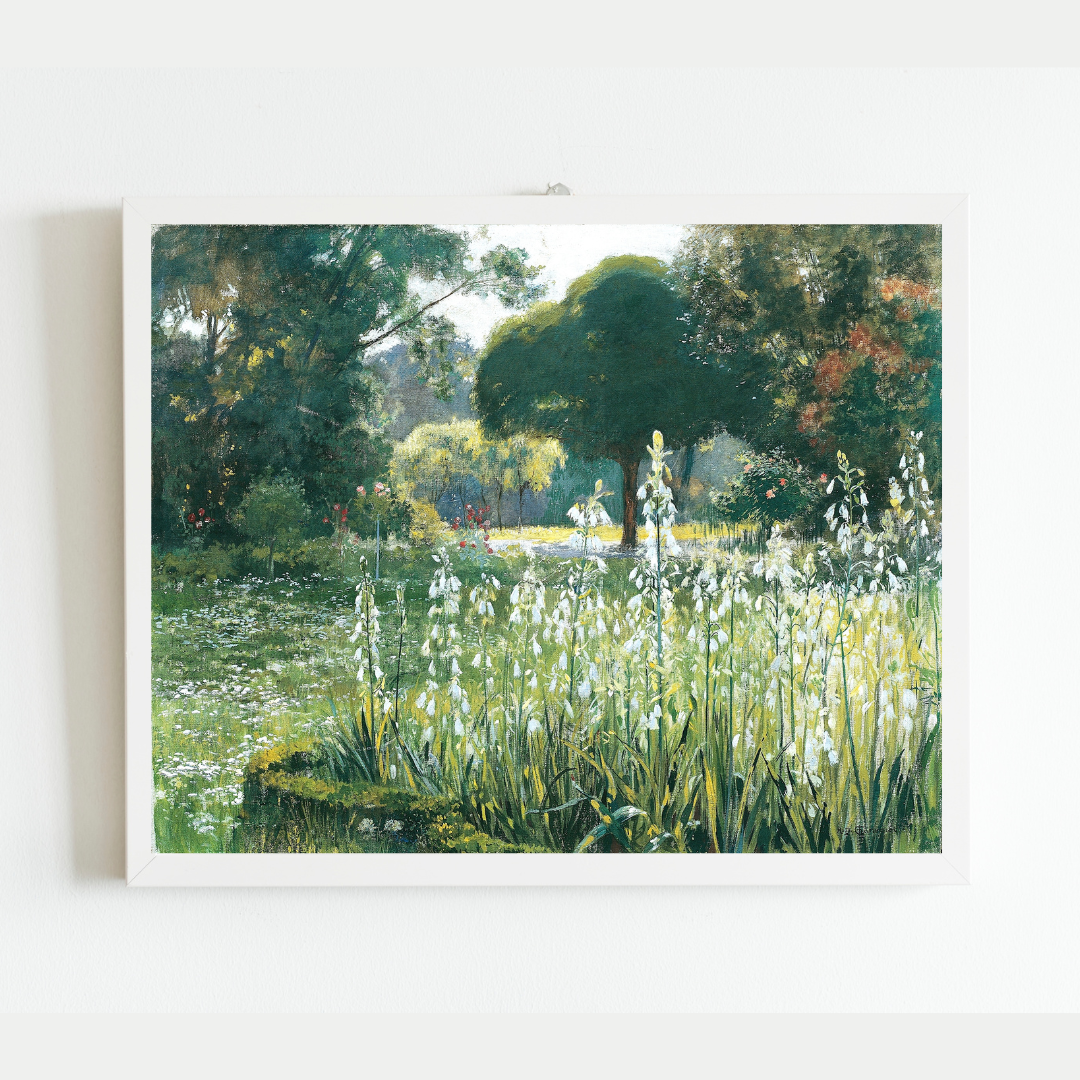 Flourishing Garden Antique Art Print
