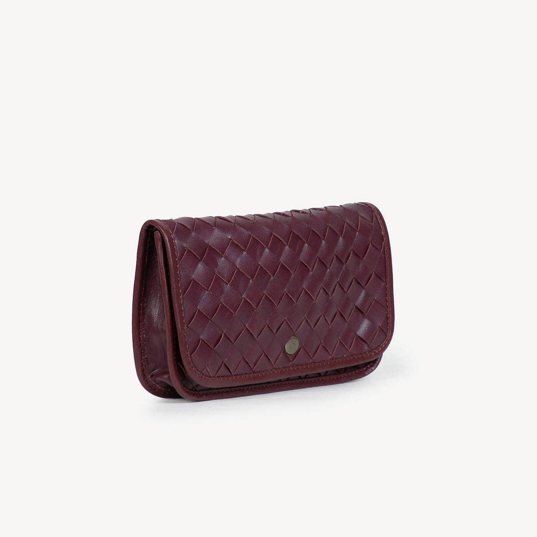 Woven Belt Bag - Plum