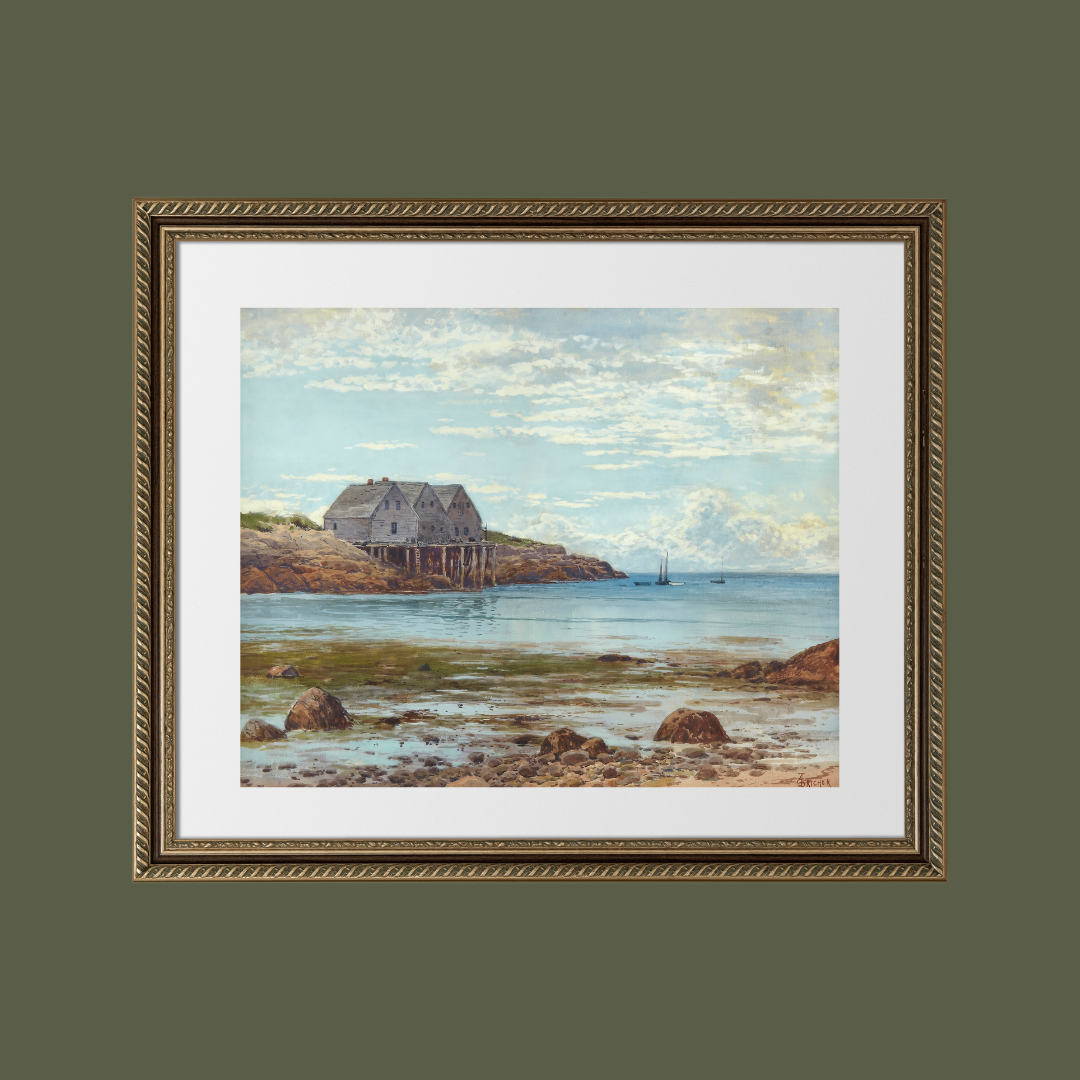 Coastal View Antique Art Print