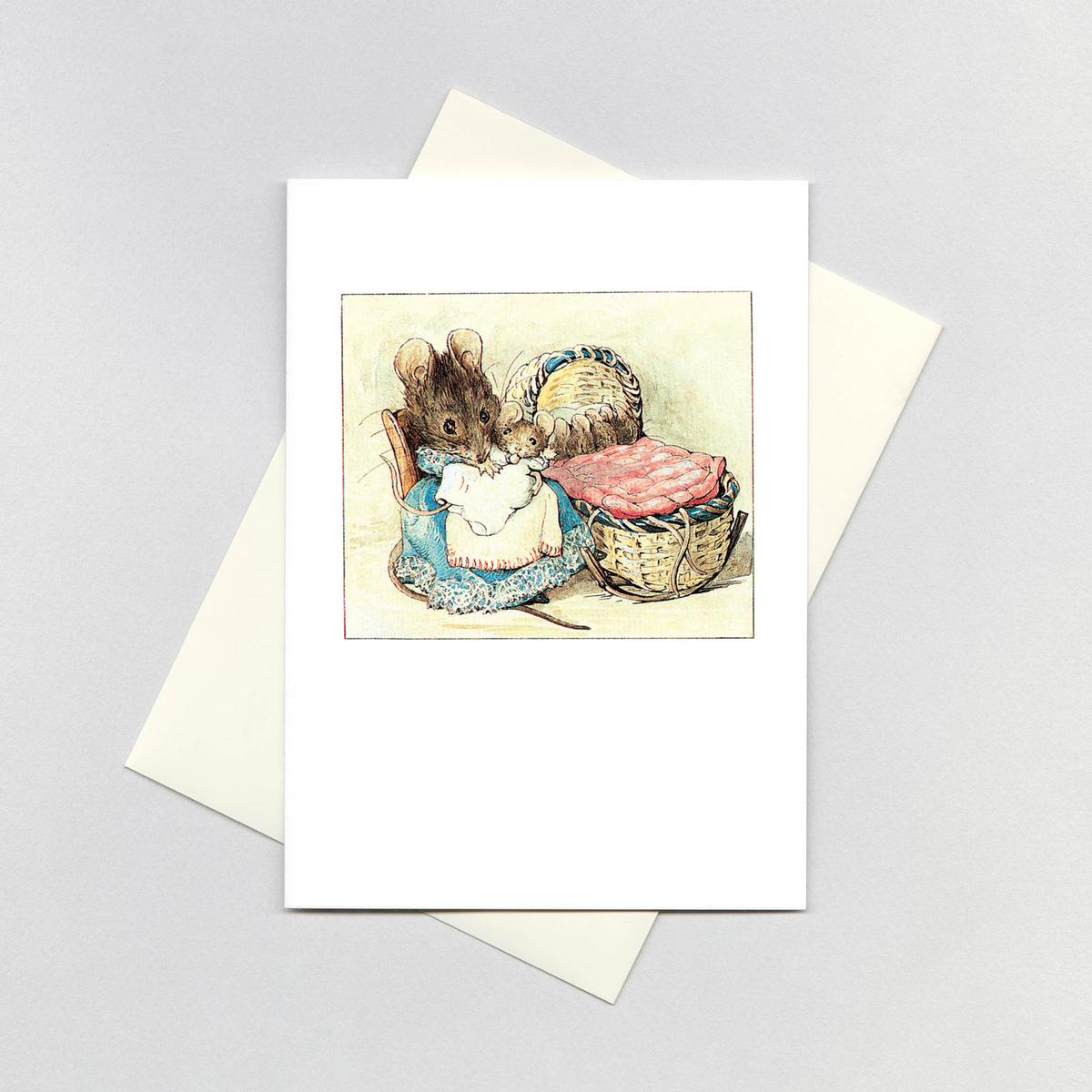 Mother Mouse w/ Babies - Baby Card